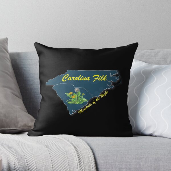 Carolina Filk for dark colors Throw Pillow
