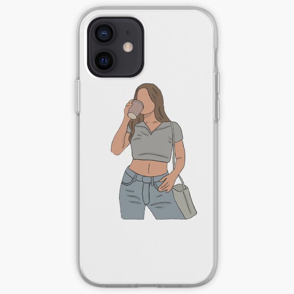 Addison Rae Outline Design 2 Coque souple iPhone