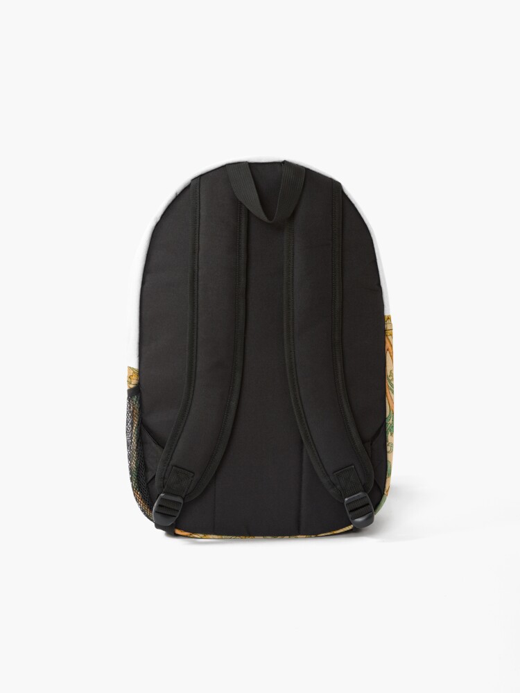 Alternate view of Pink and Rose by William Morris, 1890 Backpack