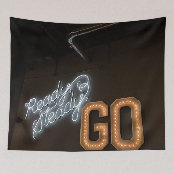 Item preview, Ready Steady Go Neon Sign Minimal Cursive Aesthetic Quote designed and sold by chelseapearl.