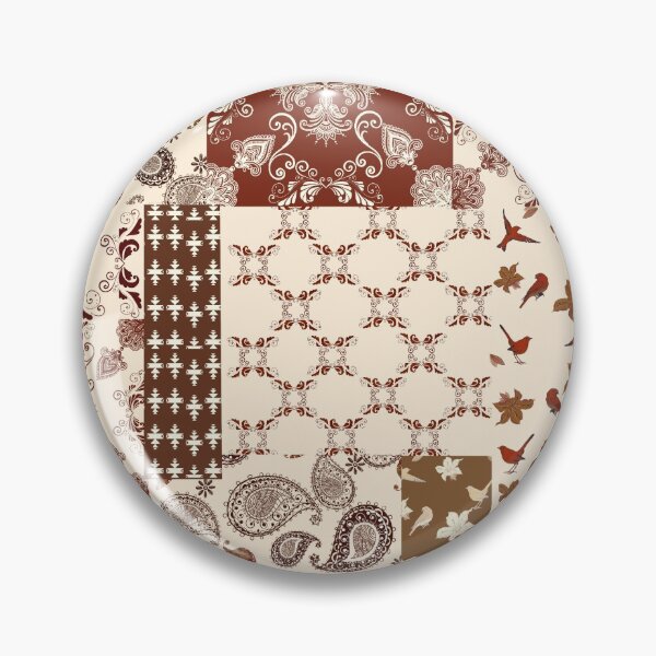 Item preview, Brown,beige ,tribal boho patchwork pattern designed and sold by MariaMarinova.