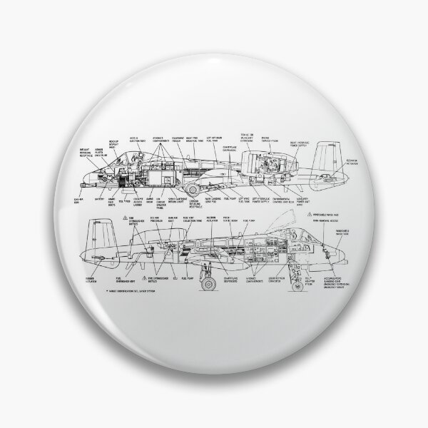 Item preview, A-10 Warthog outline with labels designed and sold by Pressburg.