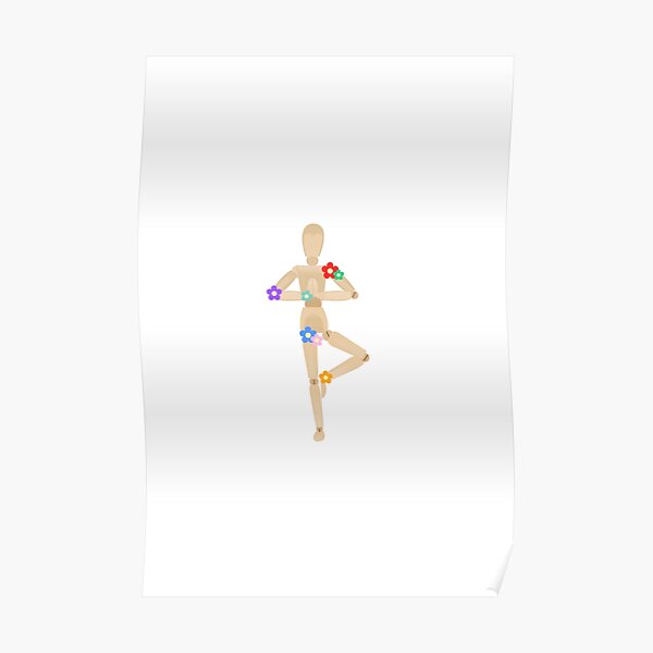 Flower Manikin Figure Poster