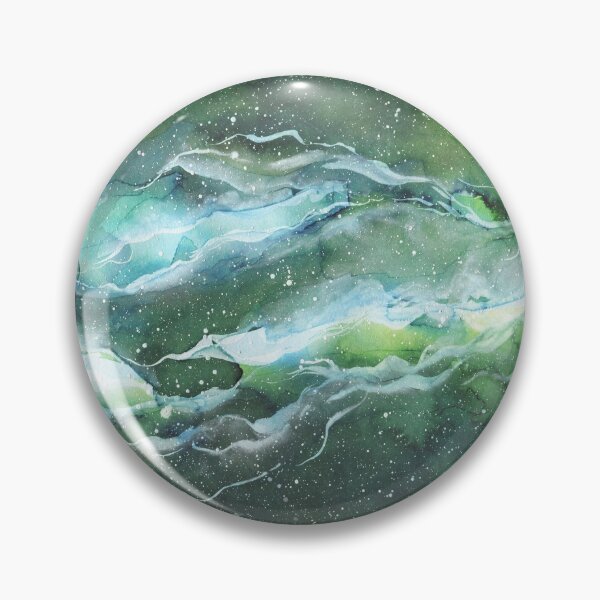 Item preview, Green Watercolor Galaxy Painting designed and sold by SamuraiKate.