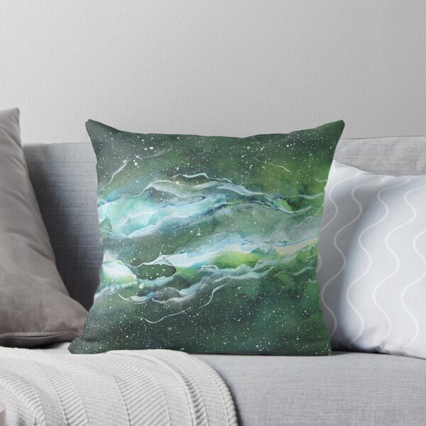 Item preview, Green Watercolor Galaxy Painting designed and sold by SamuraiKate.