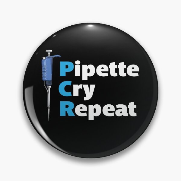 Item preview, Pipette Cry Repeat PCR Blue Pipette designed and sold by Zit-Zat-Zot.