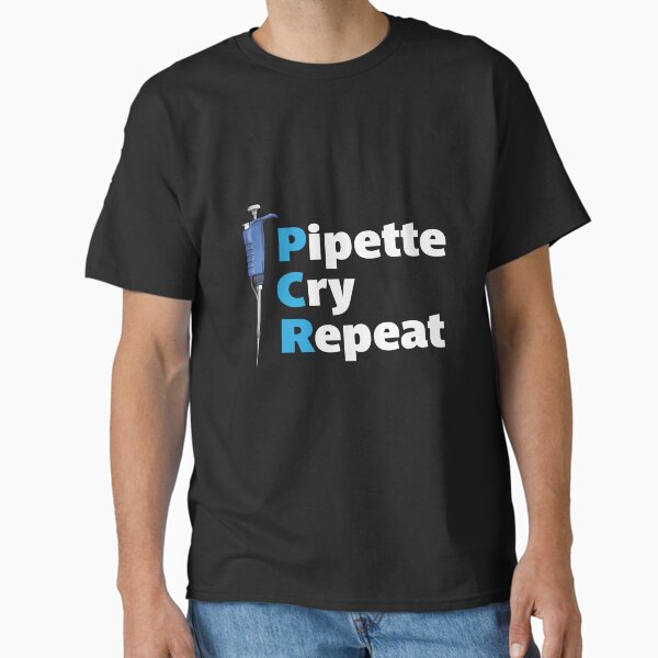 Artikel-Vorschau von Pipette Cry Repeat PCR Blaue Pipette, designt und verkauft von Zit-Zat-Zot.