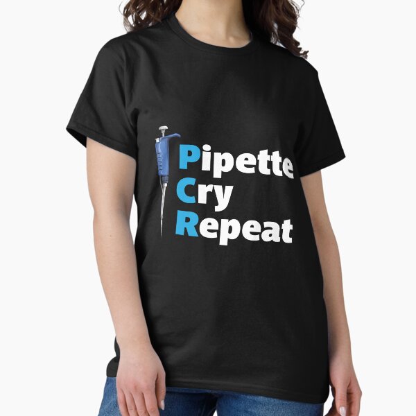 Artikel-Vorschau von Pipette Cry Repeat PCR Blaue Pipette, designt und verkauft von Zit-Zat-Zot.