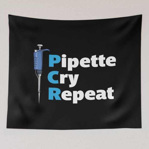 Item preview, Pipette Cry Repeat PCR Blue Pipette designed and sold by Zit-Zat-Zot.