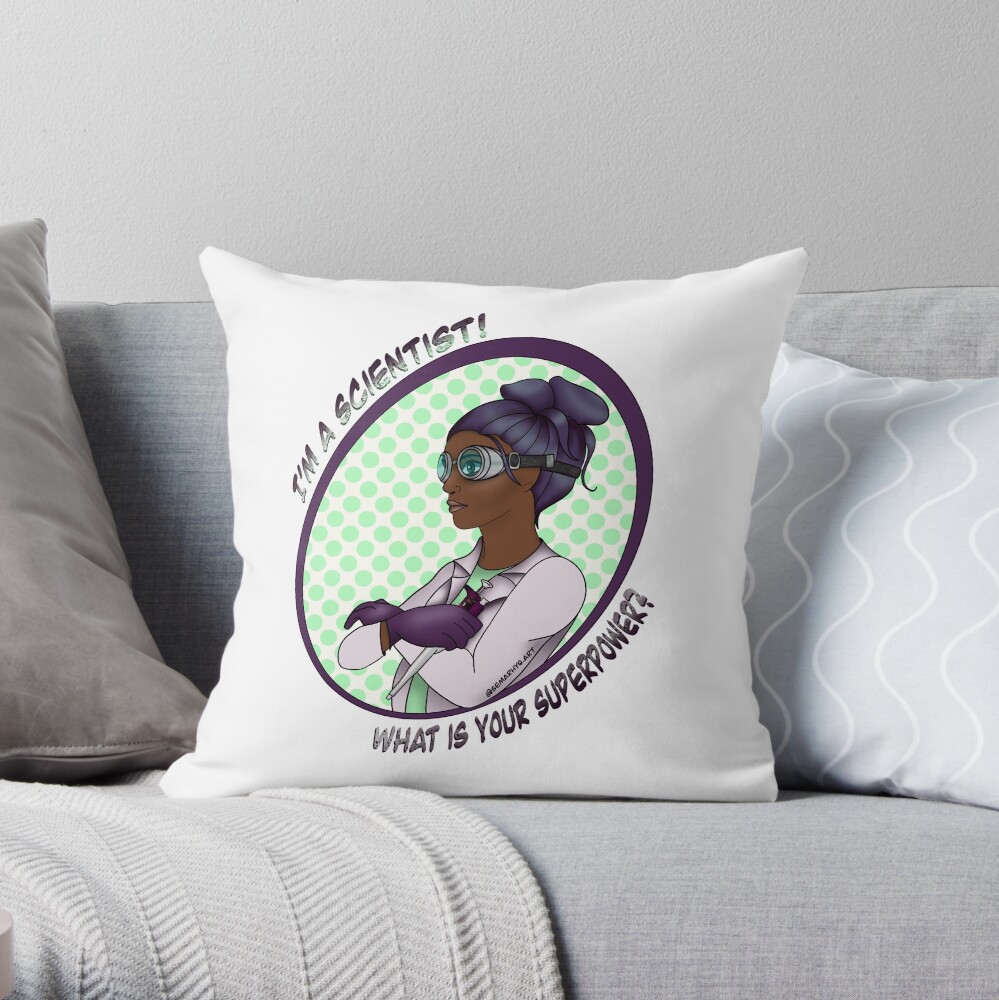 Super Scientist Throw Pillow