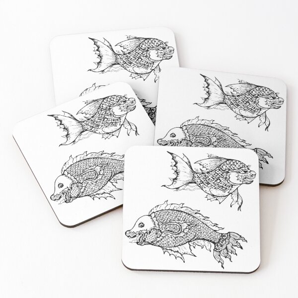 Item preview, Drawing of fish , Thai traditional art designed and sold by hadkhanong.