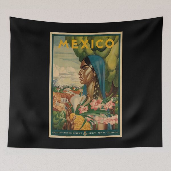 Item preview, Mexico vintage travel poster designed and sold by stickart-marek.