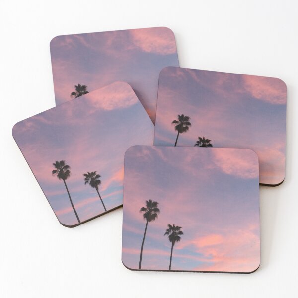 Item preview, Two Skinny Palm Trees in a Cotton Candy Pink Pastel Sky designed and sold by chelseapearl.