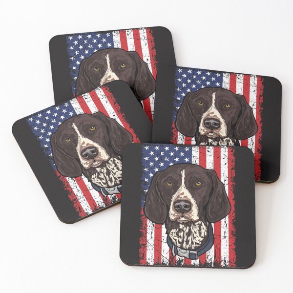 Item preview, German Shorthaired Pointer T-shirt USA Flag Design designed and sold by vikingstshirts.