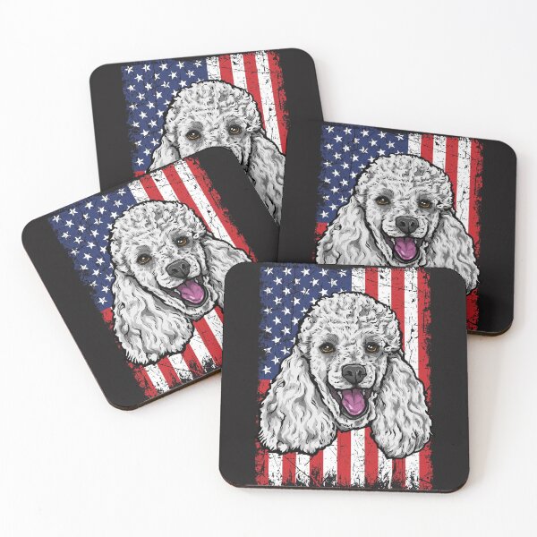 Item preview, Poodle T-shirt USA Flag Design designed and sold by vikingstshirts.