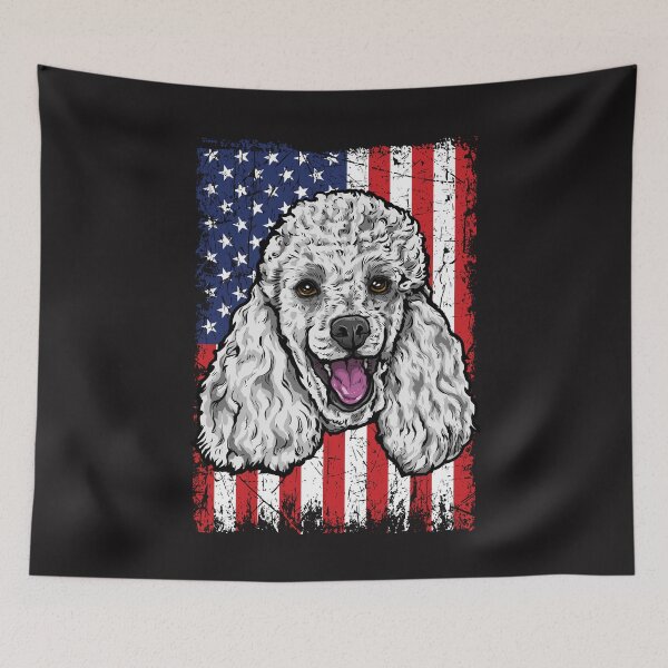 Item preview, Poodle T-shirt USA Flag Design designed and sold by vikingstshirts.