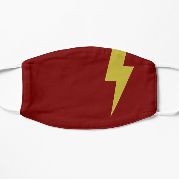 Cartoon Yellow Lightning Bolt Design/Pattern Flat Mask