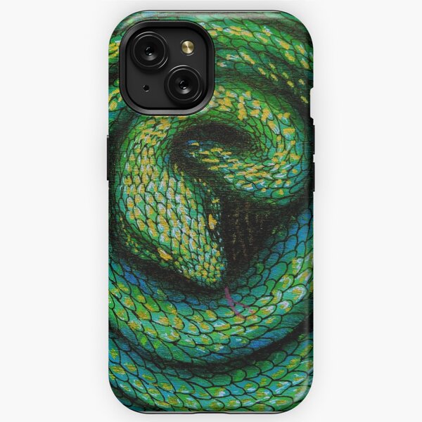 Emerald Green Coiled Snake