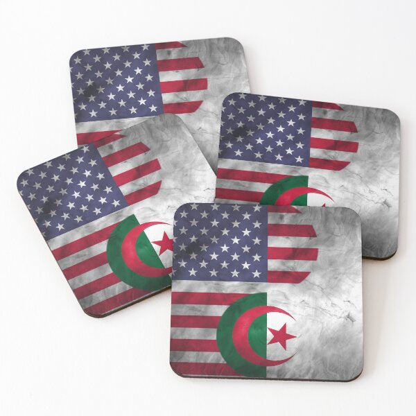 Item preview, USA and Algeria Dual Flag Yin Yang Combination designed and sold by ockshirts.