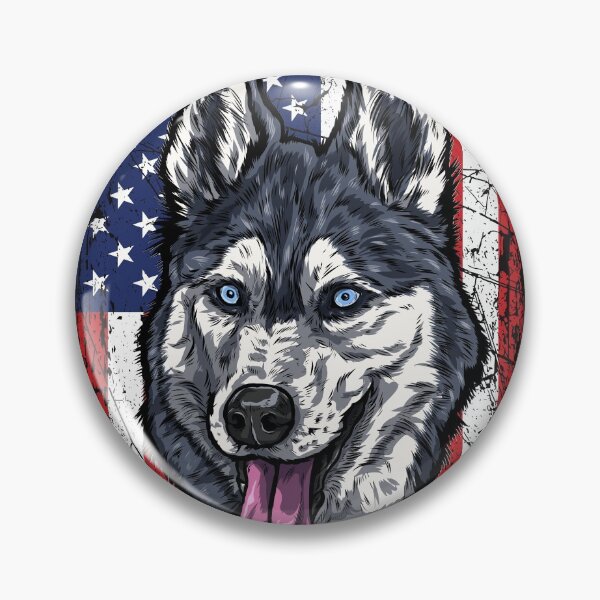 Item preview, Husky  T-shirt USA Flag Design designed and sold by vikingstshirts.