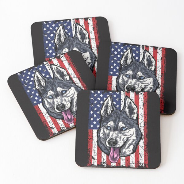 Item preview, Husky  T-shirt USA Flag Design designed and sold by vikingstshirts.