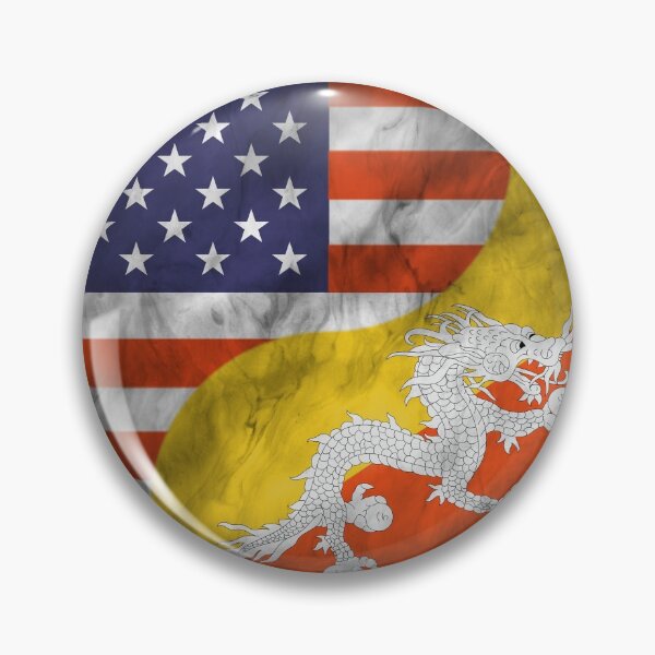 Item preview, USA and Bhutan Dual Flag Yin Yang Combination designed and sold by ockshirts.