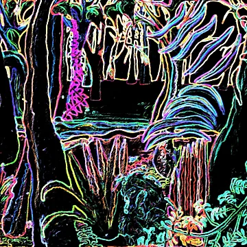 Artwork thumbnail, Neon Lights Rousseau by Ann Kronick