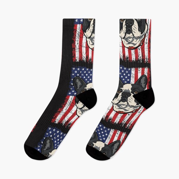 Item preview, Boston Terrier T-shirt USA Flag Design designed and sold by vikingstshirts.