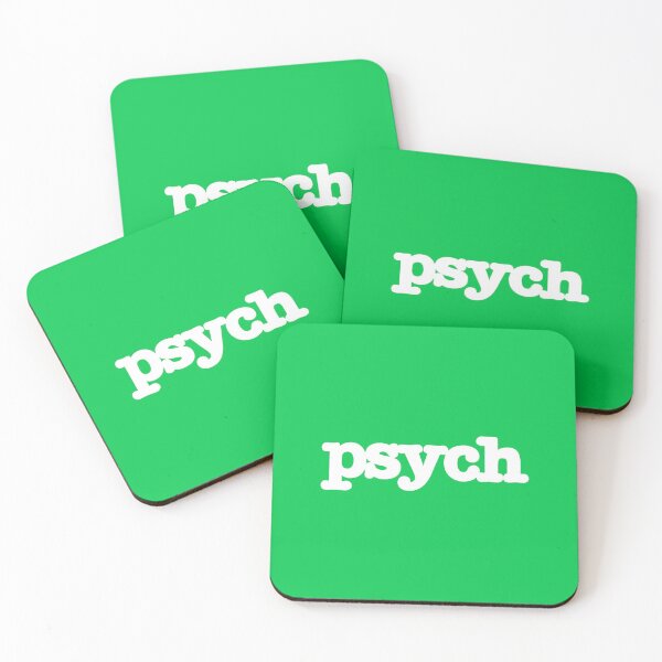 Item preview, Psych White Lettering, Green Background  designed and sold by Tello1.