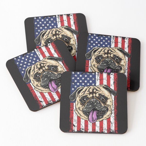 Item preview, Pug T-shirt USA Flag Design designed and sold by vikingstshirts.
