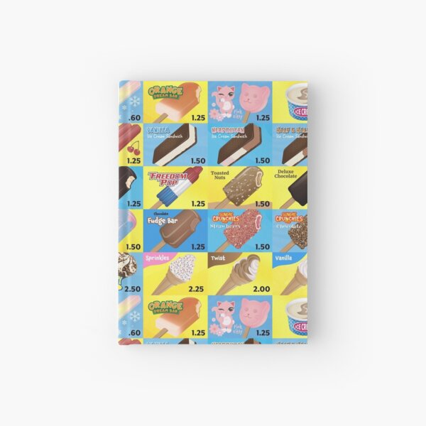 Ice Cream Truck Menu Hardcover Journal