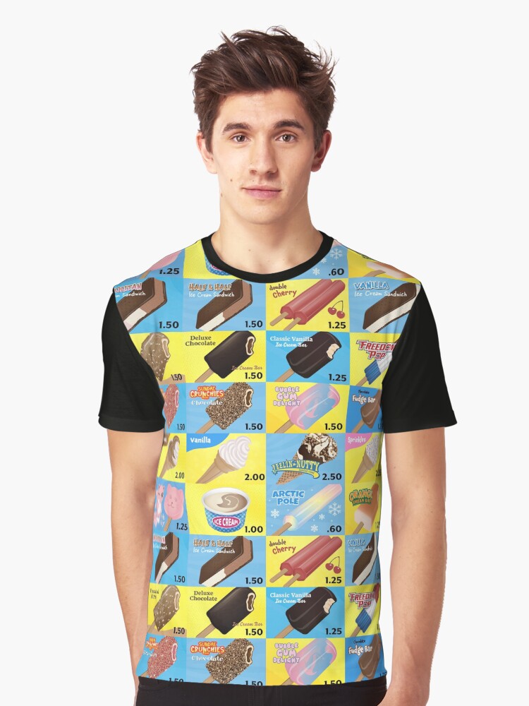 Ice Cream Truck Menu Graphic T-Shirt