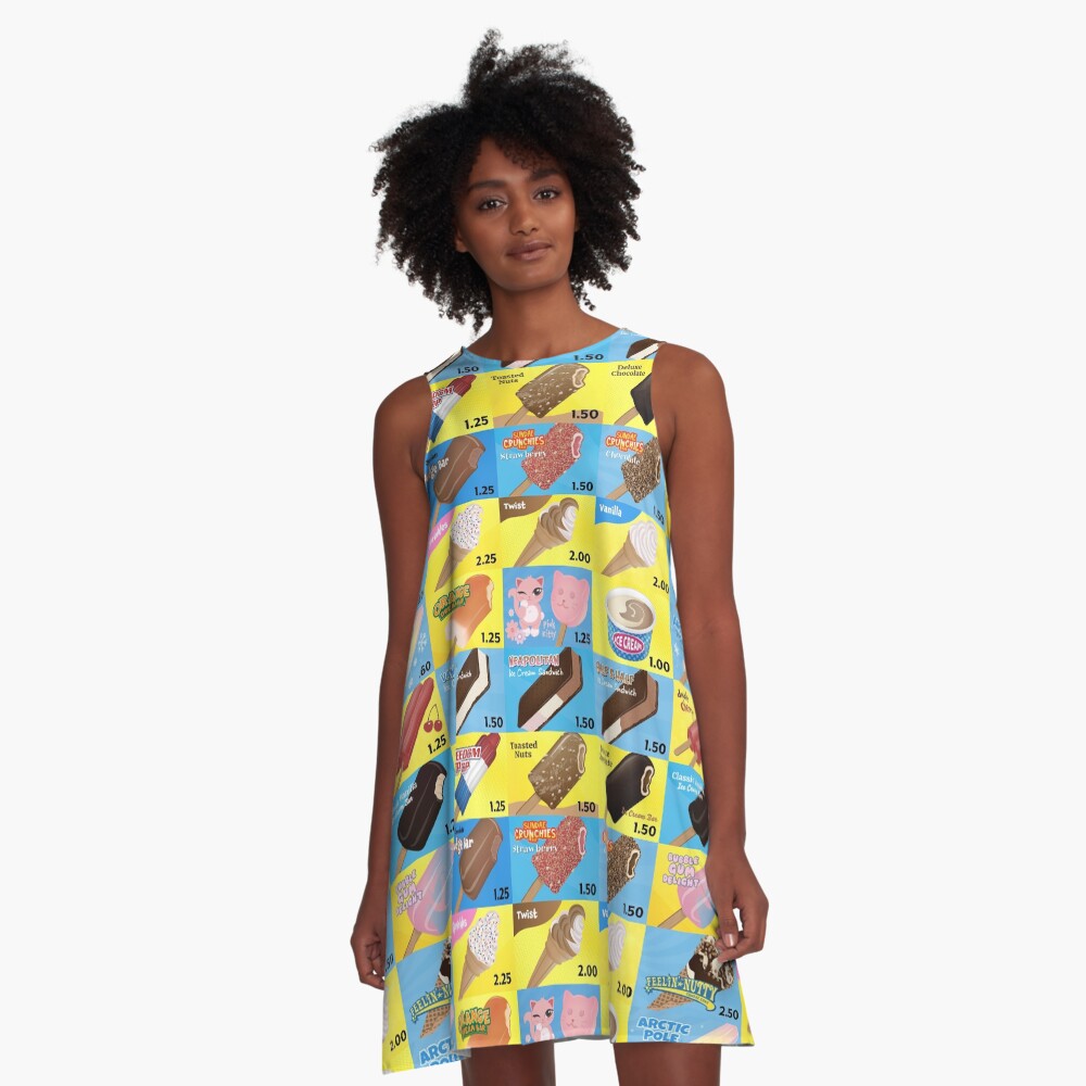 Ice Cream Truck Menu A-Line Dress