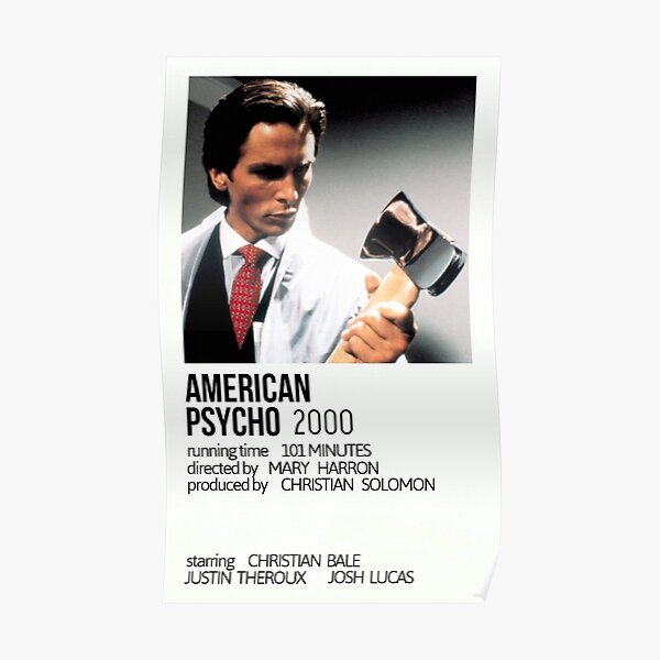 American Psycho-Minimalistic Movie Poster Poster