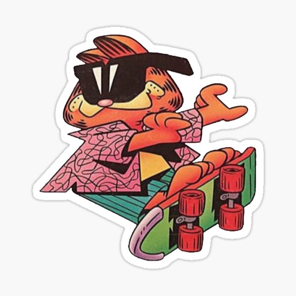 Swag Skater Garfield  Sticker