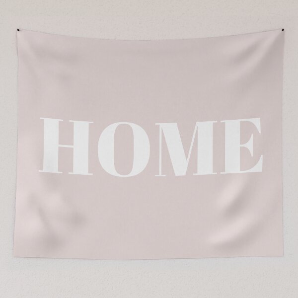 Item preview, HOME text in white on pink. designed and sold by PandaAvenue.