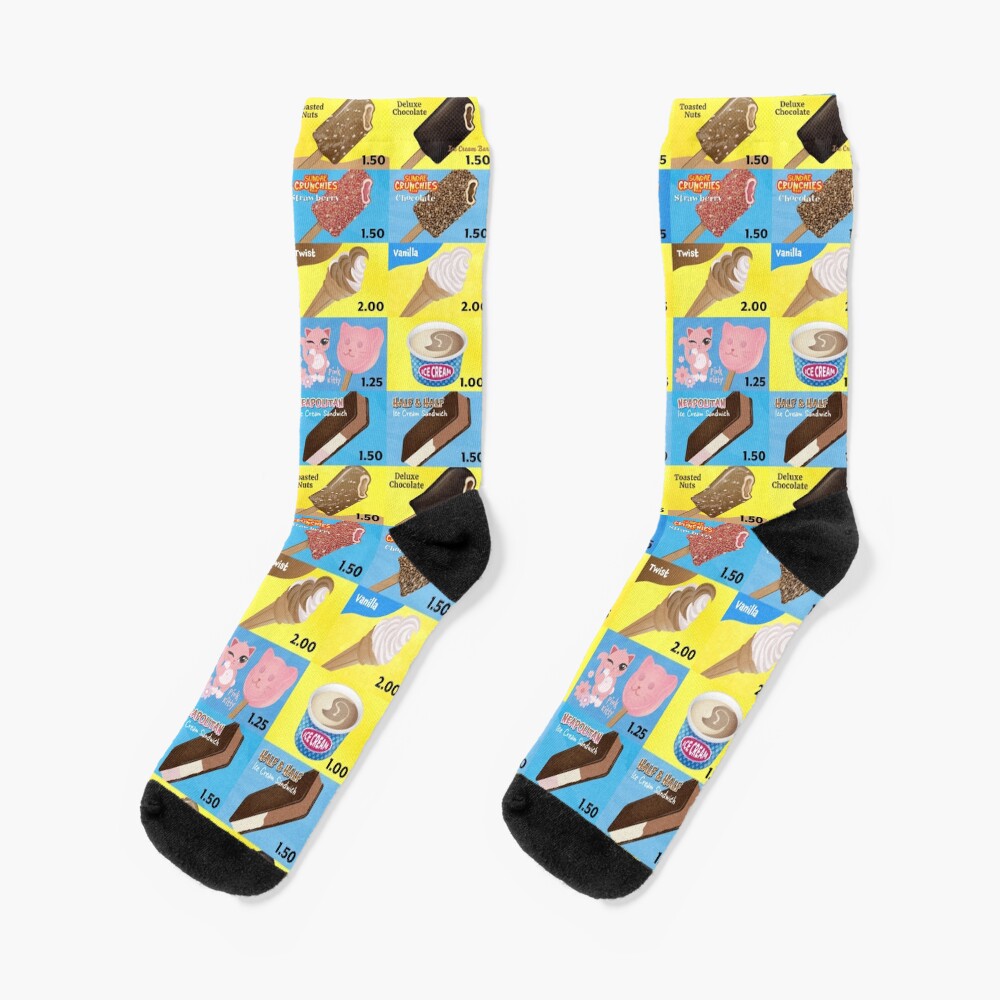 "Ice Cream Truck Menu" Socks for Sale by CreativeFit Redbubble