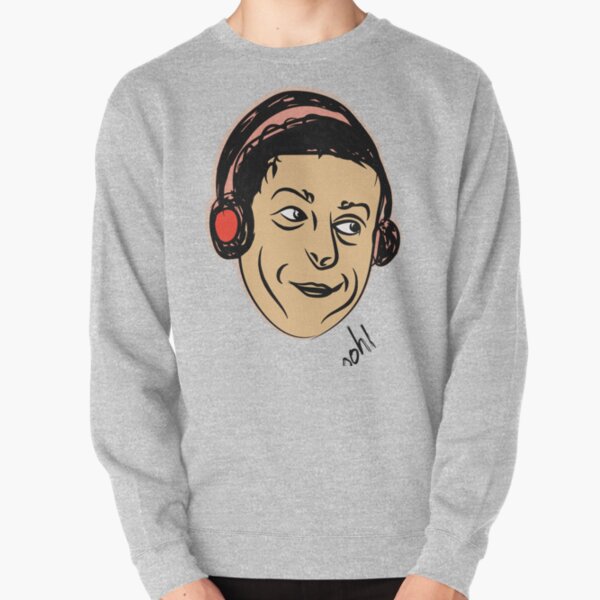 funny cartoon head with vivid emotions of surprise and joy | funny music lover t-shirt  Pullover Sweatshirt