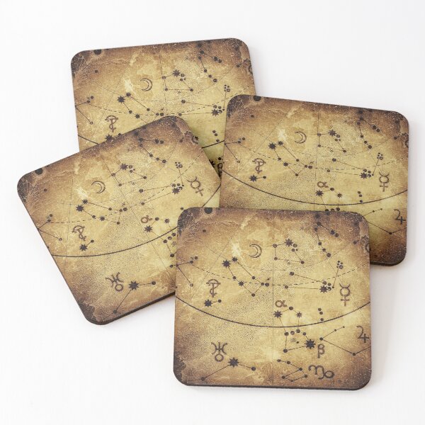 Item preview, Fragment of Astronomical Celestial Atlas: Stars, Planets, Heavens. (Alternate grunge vintage remake: Antique version). designed and sold by MysticaLink.