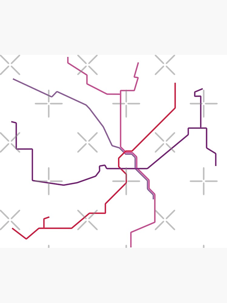 "Bordeaux Tram Map" Comforter by in-transit | Redbubble