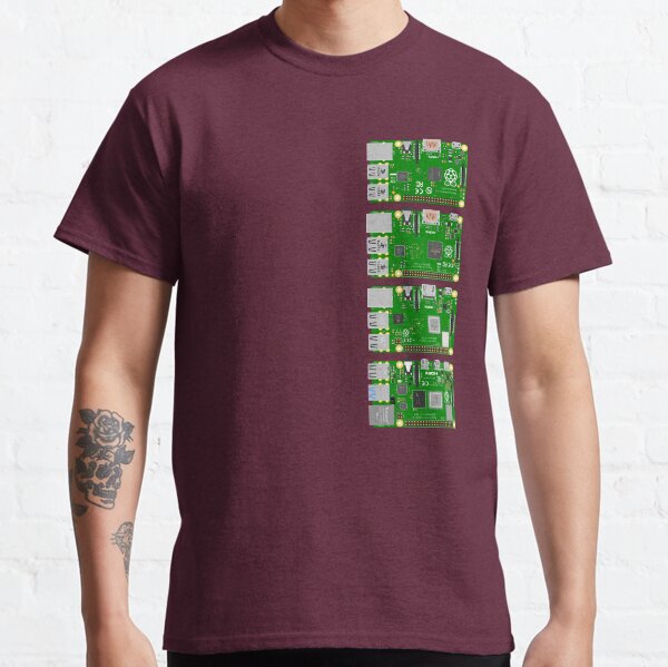 Raspberry Pi Evolution 1, 2, 3, 4 Classic T-Shirt