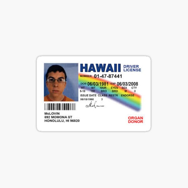 Mclovin Id Background