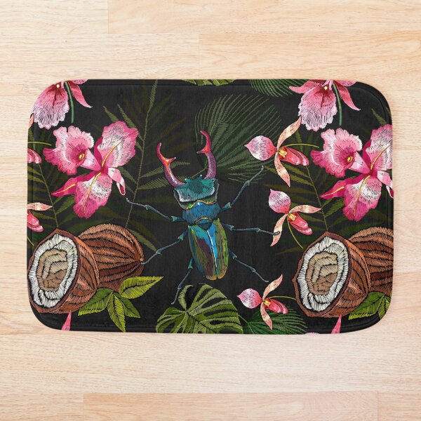 Orchid flowers Bath Mat