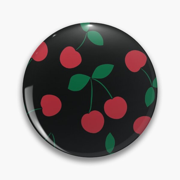 Item preview, Cherry print on black designed and sold by LittleBettyMakes.