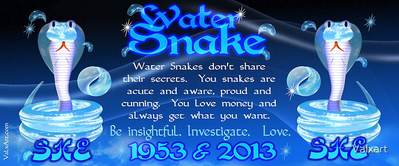 chinese-zodiac-water-snake-1953-2013-born-posters-by-valxart