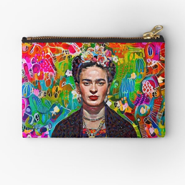 Colorful dribble Frida Zipper Pouch
