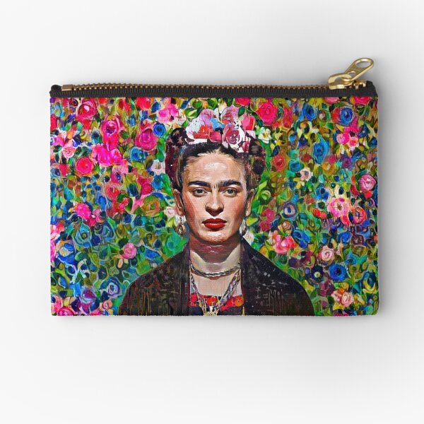 Pink roses Frida Zipper Pouch