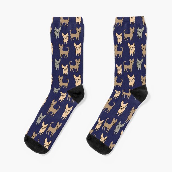 Item preview, Chihuahua chihuahuas - navy blue designed and sold by LittleBettyMakes.