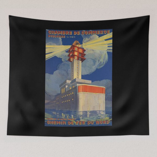 Item preview, Boulogne sur Mer vintage travel poster designed and sold by stickart-marek.