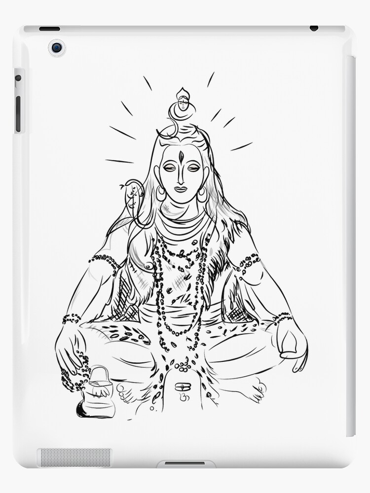 God Shiva Handdrawn Sketch Vector On A White Background Stock Illustration   Download Image Now  iStock